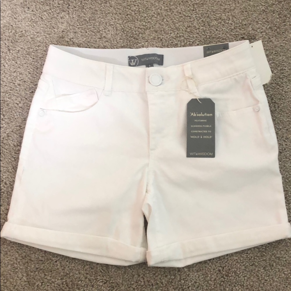 Wit & Wisdom white denim shorts